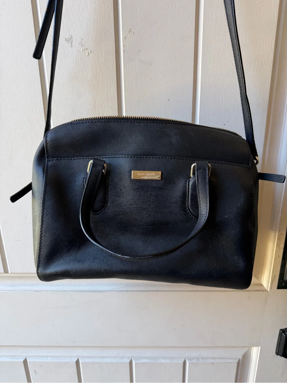 Black Leather Crossbody Satchel - Classic Women’s Bag